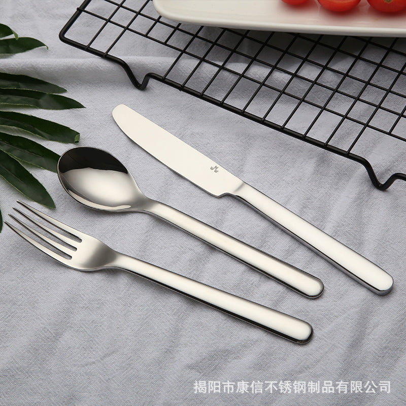 Thick Handle Flatware Stainless Steel Luxury Restaurant Cutlery Sets